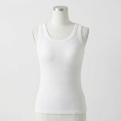 Avouria's Ribbed Cotton Built-In Bra Tank