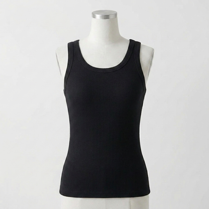 Avouria's Ribbed Cotton Built-In Bra Tank