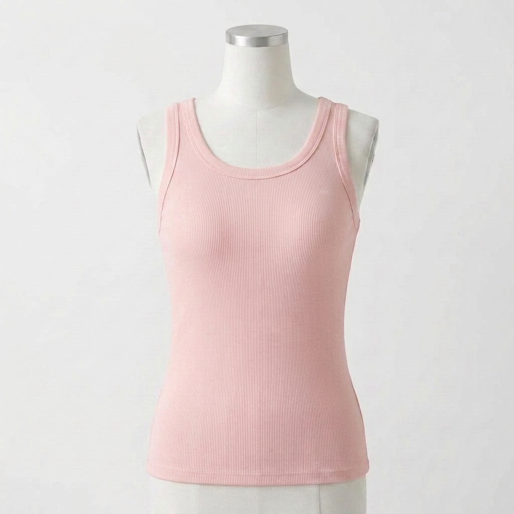 Avouria's Ribbed Cotton Built-In Bra Tank
