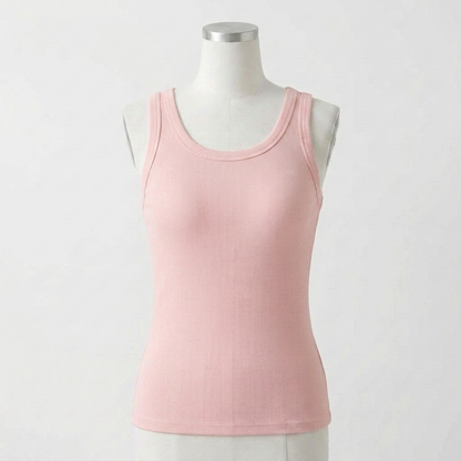 Avouria's Ribbed Cotton Built-In Bra Tank